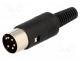 Plug, DIN, male, PIN  5, Layout  240, straight, for cable, soldering
