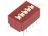 Switch  DIP-SWITCH, Poles number  5, 0.1A/50VDC, Pos  2, -40÷85C