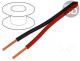 Cables - Wire  loudspeaker cable, 2x0,5mm2, stranded, CCA, black-red, PVC