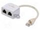 LOG-NP0042 - Plug/socket, splitter, Layout  8p8c, RJ45 socket x2,RJ45 plug