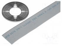  - Wire  ribbon, flat, 0.635mm, solid, Cu, 40x30AWG, unshielded, PVC 1m