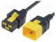 Cable, IEC C19 female,IEC C20 male, 2m, with locking, black, PVC