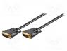 Cable, DVI-I (24+5) plug,both sides, 5m, black