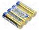 Alkaline Batteries - Battery  alkaline, 1.5V, AA, Batt.no  4, Ø14.5x50mm