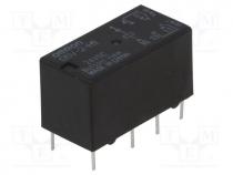 Relays PCB - Relay  electromagnetic, DPDT, Ucoil  24VDC, 0.5A/125VAC, 1A/24VDC