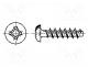 B18X6/BN13577 - Screw, for plastic, 1,8x6, Head  button, Phillips, steel, zinc