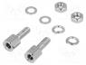 Set of screws for D-Sub, UNC4-40, Mat  chromium plated steel