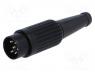 Connector Din - Plug, DIN, male, PIN  6, Layout  240, straight, for cable, soldering