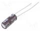 Capacitor  electrolytic, low impedance, THT, 2.2uF, 100VDC, 20%