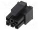 Plug, wire-board, female, Micro-Fit 3.0, 3mm, PIN  6, w/o contacts