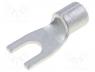 ST-095/6 - Tip  fork, M4, 4÷6mm2, crimped, for cable, non-insulated, tinned