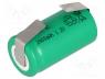Rechargeable Batteries - Re-battery  Ni-MH, SubC, 1.2V, 2400mAh, soldering lugs, Ø22x44mm