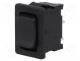  - ROCKER, SP3T, Pos  3, (ON)-OFF-(ON), 6A/250VAC, black, IP40, none