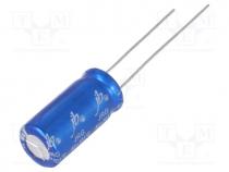 Capacitors Electrolytic - Capacitor  electrolytic, THT, 470uF, 16VDC, Ø8x16mm, Pitch  3.5mm