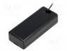 Holder, Leads  cables, Size  AAA,R3, Batt.no  2, Colour  black, 150mm