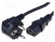 Power cable - Cable, CEE 7/7 (E/F) plug angled,IEC C13 female, 2.5m, black