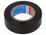   - Electrically insulated tape, PVC, W  15mm, L  10m, black