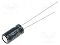   - Capacitor  electrolytic, THT, 100uF, 16VDC, Ø5x11mm, Pitch  2mm