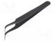 Tweezers, Tipwidth  0.5mm, Blade tip shape  sharp, Blades  curved