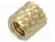 DR11M4 - Threaded insert, brass, without coating, M4, L  5.9mm, Øout  5.95mm