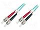 Fiber optic cable - Fiber patch cord, OM3, ST/UPC,both sides, 10m, LSZH, turquoise