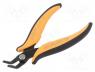Cutting plier - Pliers, curved,gripping surfaces are laterally grooved
