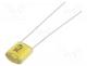 Capacitor Polyester - Capacitor  polyester, 47nF, 50VDC, 5mm, 10%, 7.5x4.5x9.5mm, THT