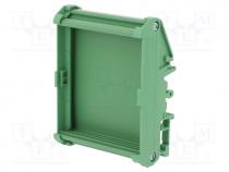 Boxes for Modular parts - Enclosure  enclosure base, Y  72mm, X  70mm, Z  28.7mm, green