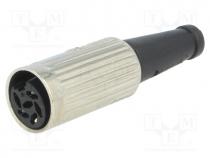 600-0510 - Plug, DIN, female, PIN  5, Layout  240, straight, for cable, 34V, 2A