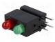 1801.2831 - LED, in housing, red/green, 3mm, No.of diodes  2, 20mA
