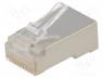 P303S - Plug, RJ50, PIN  10, shielded, gold-plated, Layout  10p10c, IDC