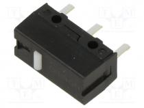D2FC-F-7N-20M - Microswitch SNAP ACTION, 0.001A/6VDC, without lever, SPST-NO