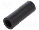 DR3810/6.2X28 - Spacer sleeve, cylindrical, polyamide, L  28mm, Øout  10mm, black