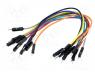 o Dupont Arduino - Connection cable, male-male, PIN  1, 10pcs, 150mm