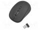 Optical mouse, black, USB A, wireless, 10m, No.of butt  3