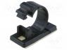 Cable Accessories - Screw down self-adhesive holder, 14mm, polyamide, black, UL94V-2