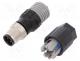 Plug, M12, PIN  4, male, A code-DeviceNet / CANopen, for cable, IDC