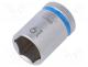 WERA.05003610001 - Socket, 6-angles,socket spanner, HEX 19mm, 1/2", 37mm, Zyklop