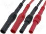 Test lead PVC 1.2m 10A red and black 2x test lead