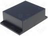 Box with outer holders - ABS plastic enclosure 67x80x31mm black
