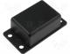 Box with outer holders - Enclosure with flanged 68x36x22mm screw black