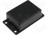 Box with outer holders - Enclosure with flanged 86x48x25mm screw black