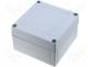 ABS125/75HG - ABS plastic enclosure 130x130x75 grey cover