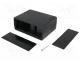Desktop Enclosures - Enclosure  with panel, X  64.5mm, Y  89.3mm, Z  36mm, ABS, black