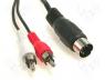 Cable assemblies - Audio cable, plug DIN 5pin -2x plug RCA, 1,2m
