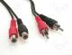 Cable assemblies - Cable, 2x plug RCA-2x socket RCA, 5m