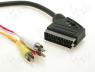 Cable, plug SCART 21pin-3x plug RCA, 1,5m