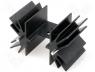  IC - Heatsink black finished type H, 7,1K/W 25mm for TO220