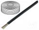 TEL-0034-100/BK - Wire  telecommunication cable, stranded, 6x28AWG, black, 100m