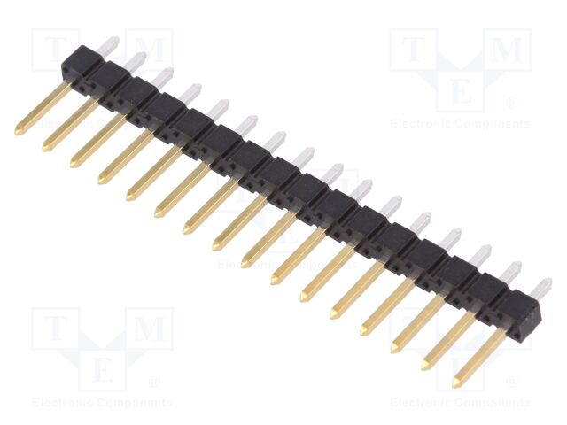 Connector  pin strips, pin header, male, PIN  16, THT, BERGSTIK II
